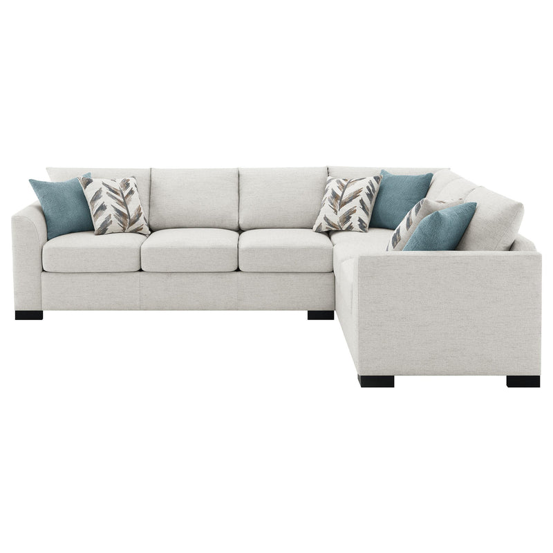Ashford Chenille Upholstered Sleeper Sectional Sofa Greige - 500818