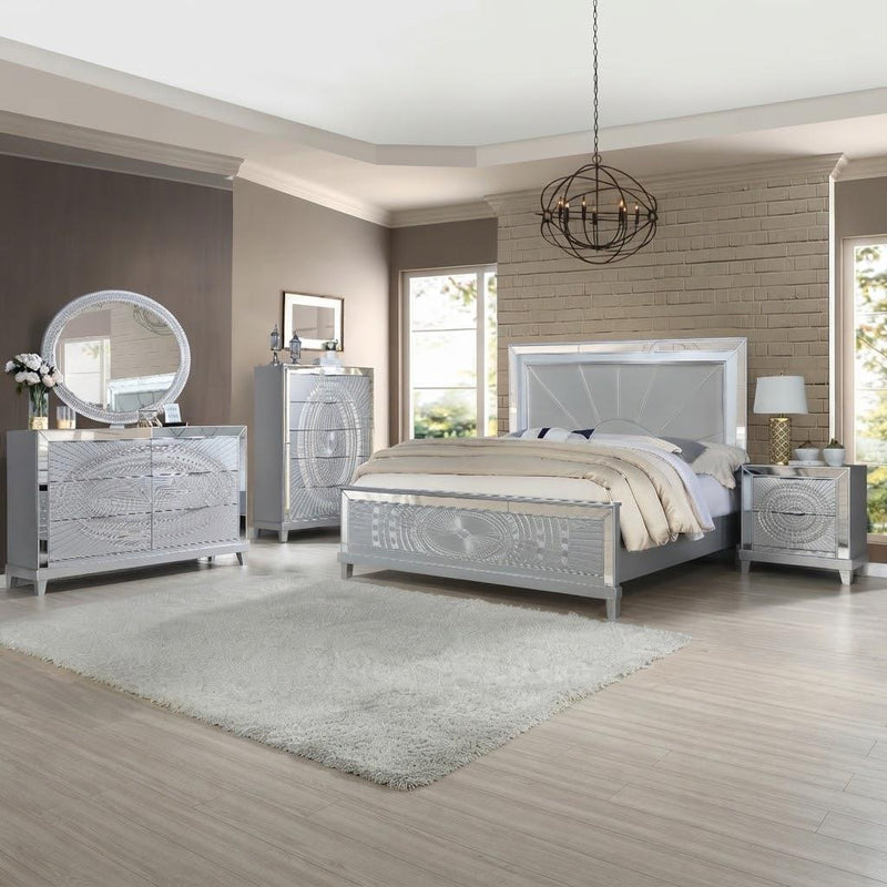 Ashford - Dresser, Solid Tropical wood/MDF/Particle board/MDF Laminate With Paper, Silver, Box: 1 of 1 Each - CB1300-D