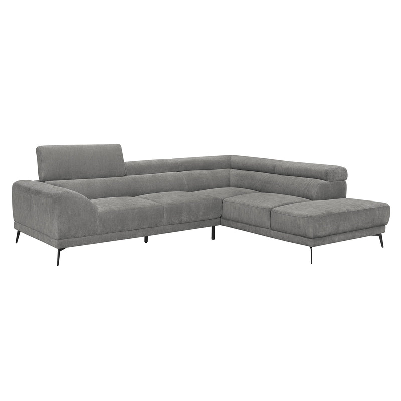 Ashland Gray RAF Sectional - Gate FurnitureSectional