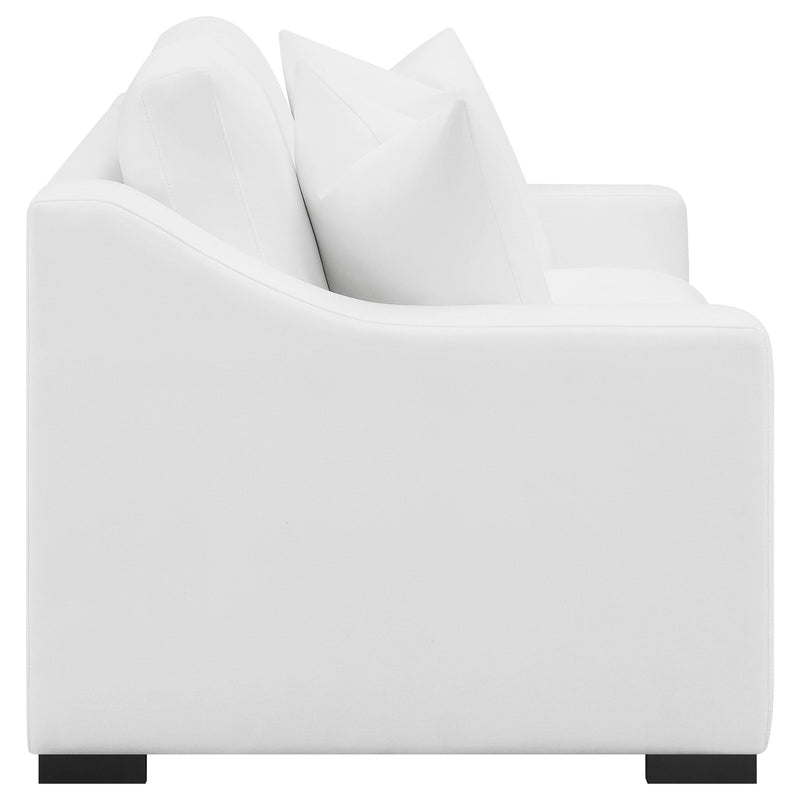 Ashlyn 2-piece Upholstered Sloped Arm Sofa Set White - 509891-S2