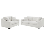 Ashlyn 2-piece Upholstered Track Arm Sofa Set Sand - 552091-S2