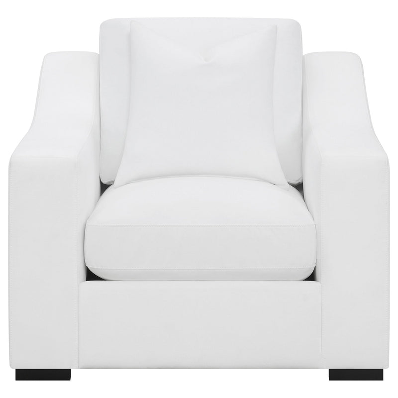 Ashlyn 3-piece Upholstered Sloped Arm Sofa Set White - 509891-S3