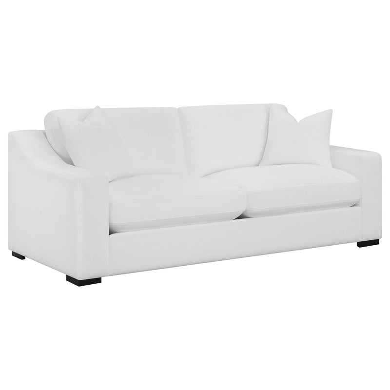 Ashlyn 3-piece Upholstered Sloped Arm Sofa Set White - 509891-S3