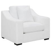 Ashlyn 3-piece Upholstered Sloped Arm Sofa Set White - 509891-S3