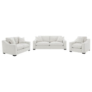 Ashlyn 3-piece Upholstered Track Arm Sofa Set Sand - 552091-S3