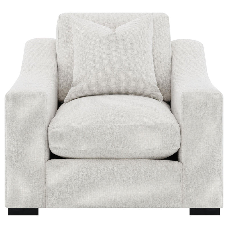 Ashlyn Fabric Upholstered Track Arm Accent Chair Sand - 552093