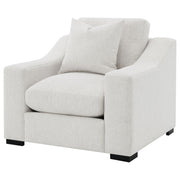 Ashlyn Fabric Upholstered Track Arm Accent Chair Sand - 552093