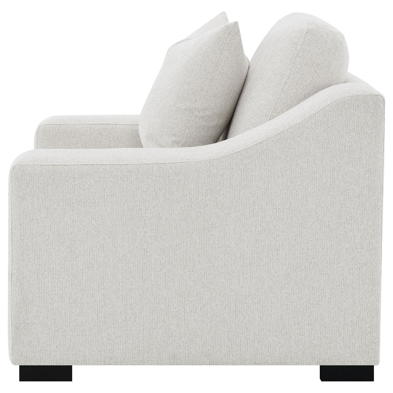 Ashlyn Fabric Upholstered Track Arm Accent Chair Sand - 552093