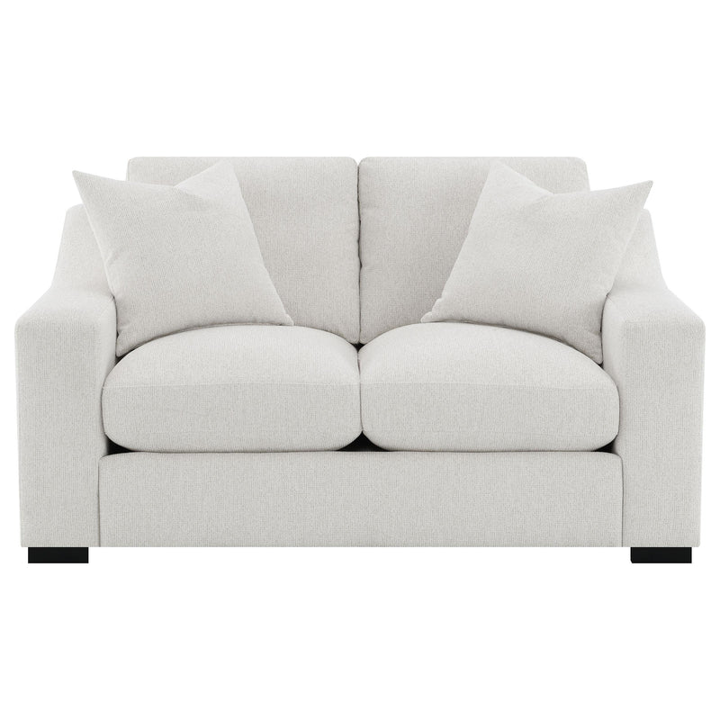 Ashlyn Fabric Upholstered Track Arm Loveseat Sand - 552092