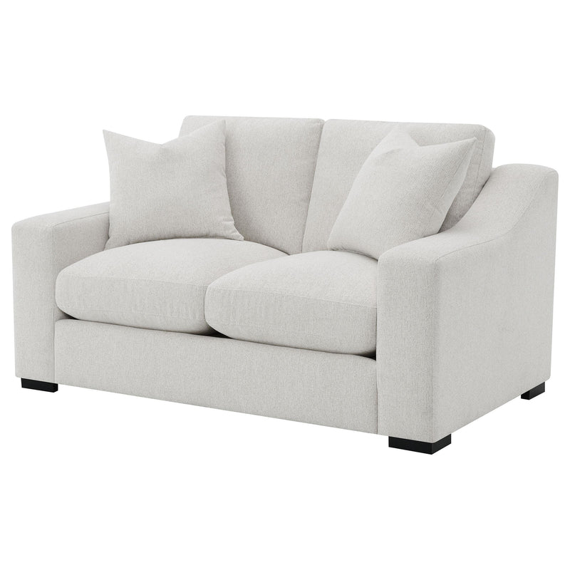 Ashlyn Fabric Upholstered Track Arm Loveseat Sand - 552092