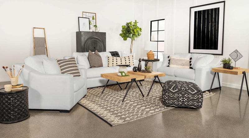 Ashlyn Upholstered Sloped Arm Accent Chair White - 509893