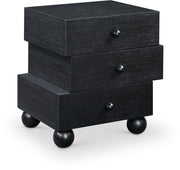 Askew Oak Veneer Nightstand in Black - 327Black-NS