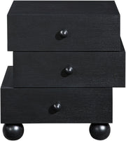 Askew Oak Veneer Nightstand in Black - 327Black-NS