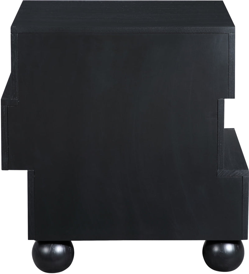 Askew Oak Veneer Nightstand in Black - 327Black-NS