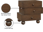 Askew Oak Veneer Nightstand in Brown - 327Brown-NS