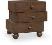 Askew Oak Veneer Nightstand in Brown - 327Brown-NS