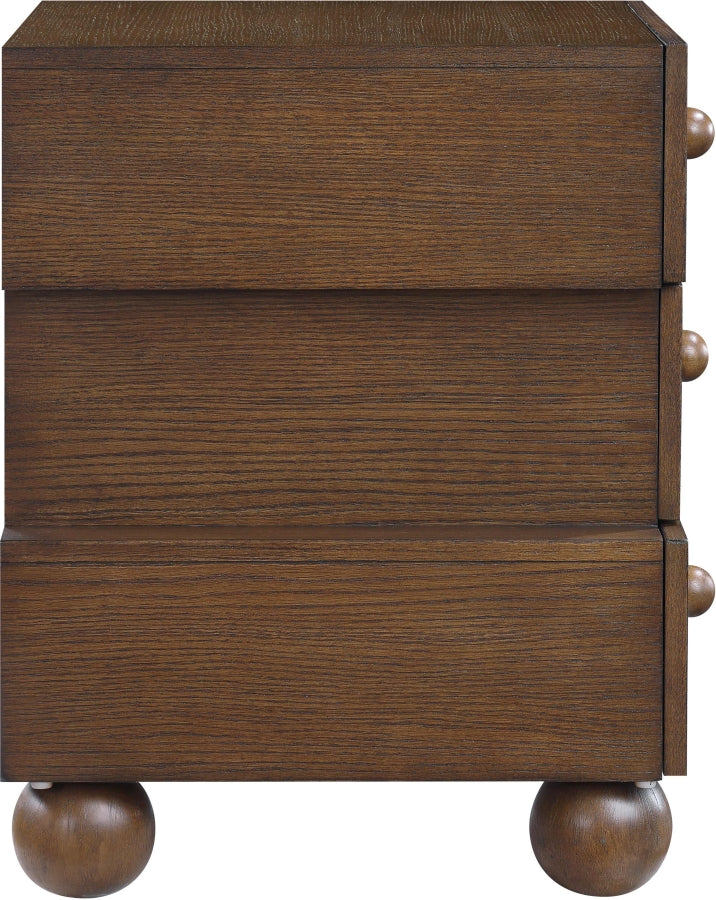 Askew Oak Veneer Nightstand in Brown - 327Brown-NS