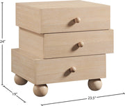 Askew Oak Veneer Nightstand in Natural - 327Natural-NS