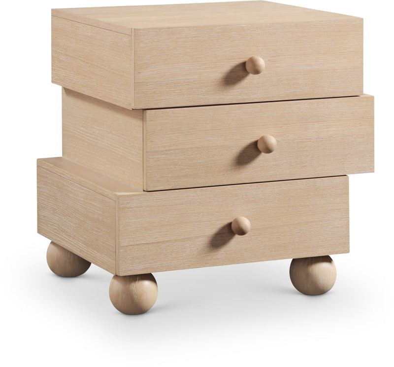 Askew Oak Veneer Nightstand in Natural - 327Natural-NS