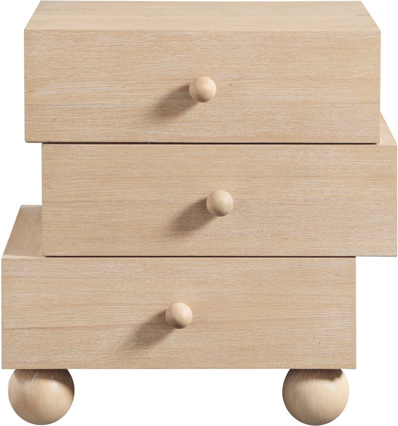 Askew Oak Veneer Nightstand in Natural - 327Natural-NS