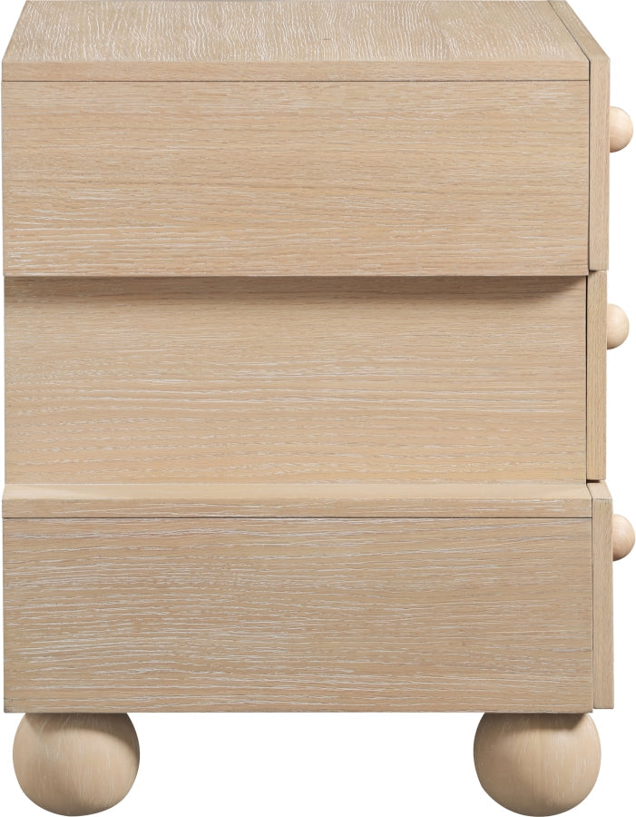 Askew Oak Veneer Nightstand in Natural - 327Natural-NS