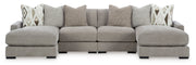 Aslan Court Pebble 4 - Piece Double Chaise Sectional - Gate FurnitureSectional