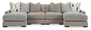 Aslan Court Pebble 4 - Piece Double Chaise Sectional - Gate FurnitureSectional