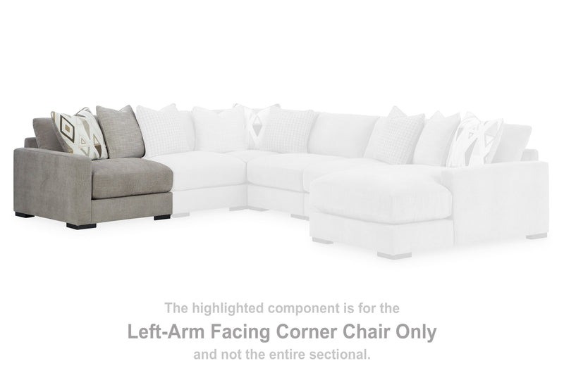 Aslan Court Pebble Left-Arm Facing Corner Chair - 2030564