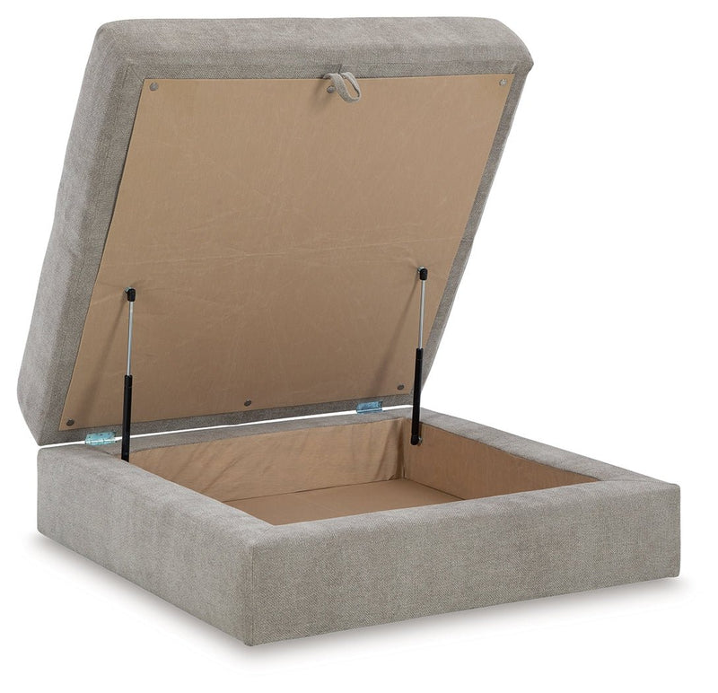 Aslan Court Pebble Ottoman With Storage - Gate Furniture