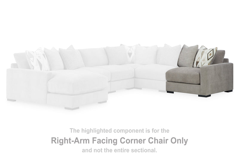 Aslan Court Pebble Right-Arm Facing Corner Chair - 2030565