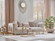 Asos 4-pieces (2 Sofa & 2 Chair) Livingroom in Cream - 200-SAN-ASO-3311
