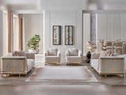 Asos 4-pieces (2 Sofa & 2 Chair) Livingroom in Cream - 200-SAN-ASO-3311