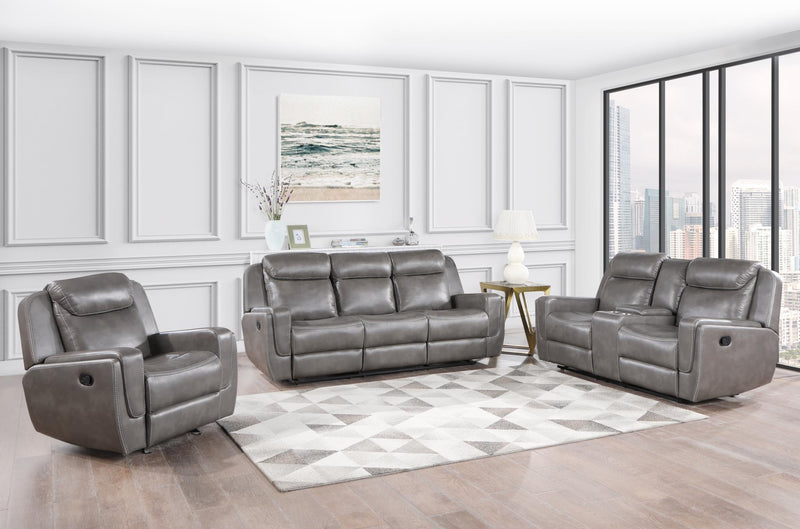Aspen 3 PC ( Reclining Sofa & Loveseat & Chair ) - L415-GY-3PC