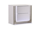 Aspen White Nightstand With Led - Gate FurnitureNightstand