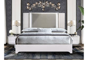 Aspen White Nightstand With Led - Gate FurnitureNightstand