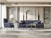 Aspendos 3-pieces (Sofa & Loveseat & Chair) Livingroom Set in Anthracite - 200-ST-ASP-ANKA154-321