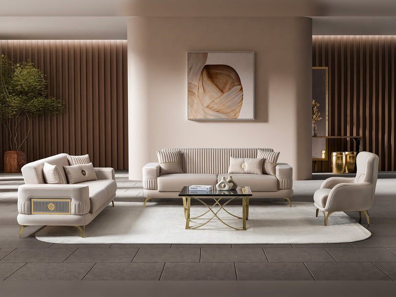 Aspendos 3-pieces (Sofa & Loveseat & Chair) Livingroom Set in Anthracite - 200-ST-ASP-ANKA154-321