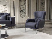 Aspendos 3-pieces (Sofa & Loveseat & Chair) Livingroom Set in Anthracite - 200-ST-ASP-ANKA154-321