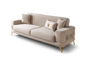 Aspendos 3-pieces (Sofa & Loveseat & Chair) Livingroom Set in Beige - 200-ST-ASP-ANKA529-321
