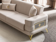 Aspendos Convertible Loveseat in Beige - 200-ST-ASP-ANKA529-2
