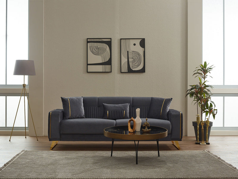 Astera 3-pieces (Sofa & Loveseat & Chair) Livingroom in Beige - 200-SIM-AST-VELVET260-321