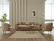 Astera 3-pieces (Sofa & Loveseat & Chair) Livingroom in Grey - 200-SIM-AST-VELVET412-321