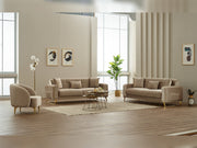 Astera Convertible Loveseat in Grey - 200-SIM-AST-VELVET412-2