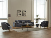 Astera Convertible Loveseat in Grey - 200-SIM-AST-VELVET412-2