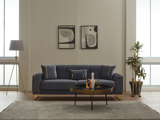 Astera Convertible Sofa in Grey - 200-SIM-AST-VELVET412-3