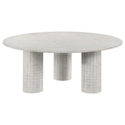 Astoria Round Genuine Marble Coffee Table White - 709668