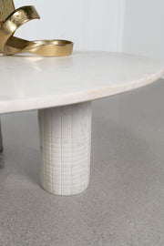 Astoria Round Genuine Marble Coffee Table White - 709668