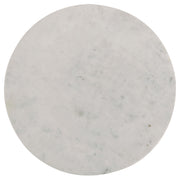 Astoria Round Genuine Marble Side End Table White - 709667