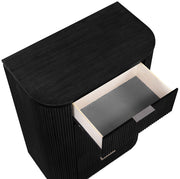 Astrid Solid Wood And Oak Veneer Chest in Black - 818Black-CH