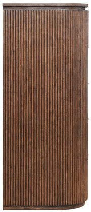 Astrid Solid Wood And Oak Veneer Chest in Brown - 818Brown-CH